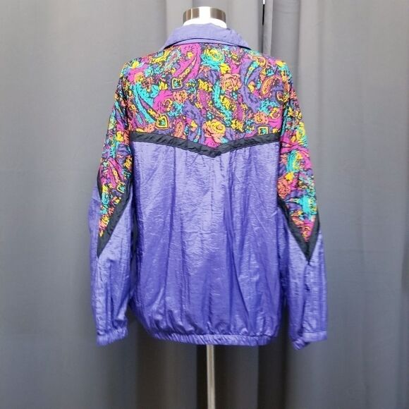 Vintage 80s Retro Swishy Track Trap Jacket Md - Picture 4 of 8